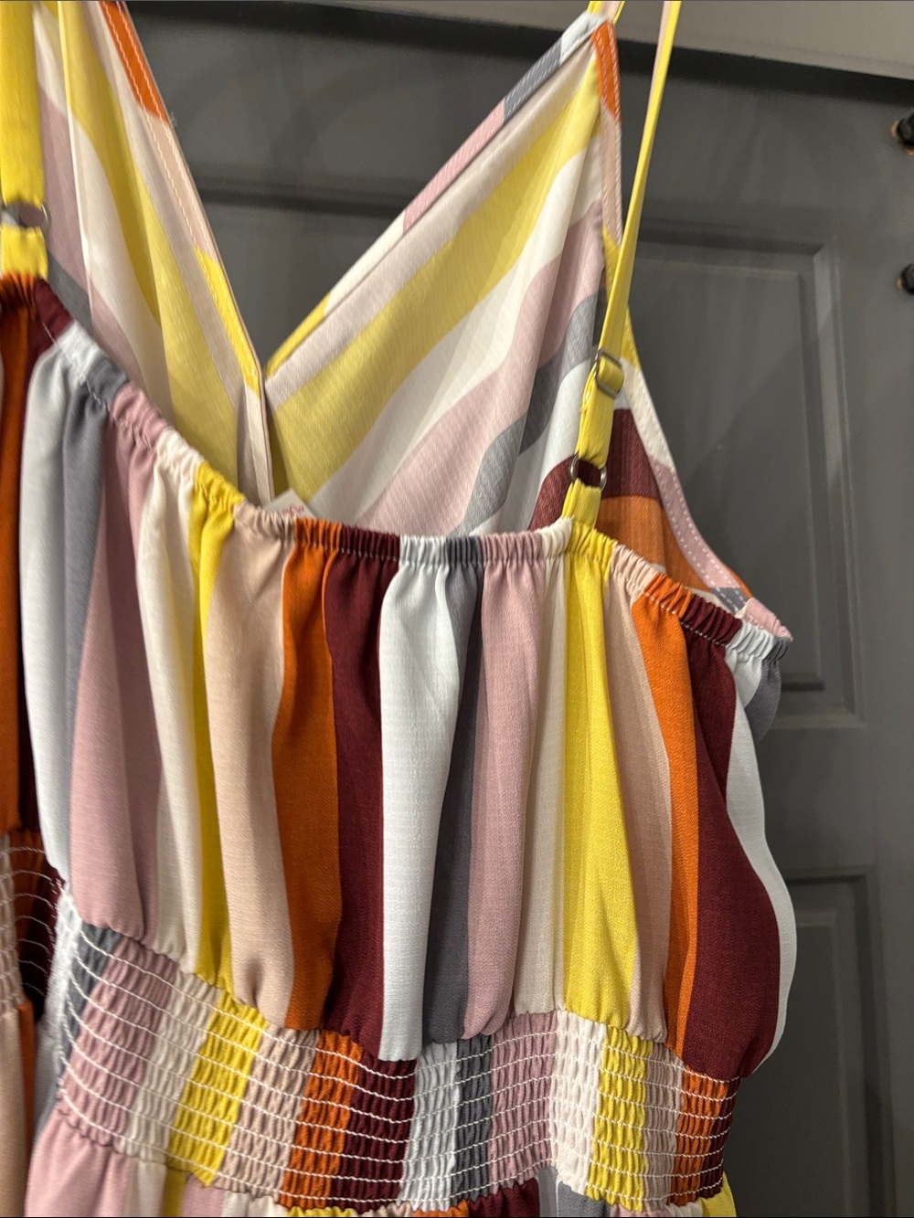 Xhilaration Striped Multi-Color Sleeveless Jumpsuit - Picture 6 of 6